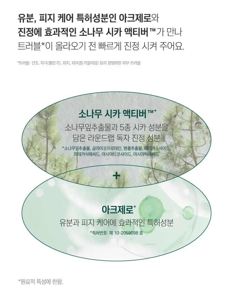 [흔적말끔] 라운드랩 소나무 진정 시카 크림 플러스 60ml 기획 (+토너 20ml) 상세페이지 10